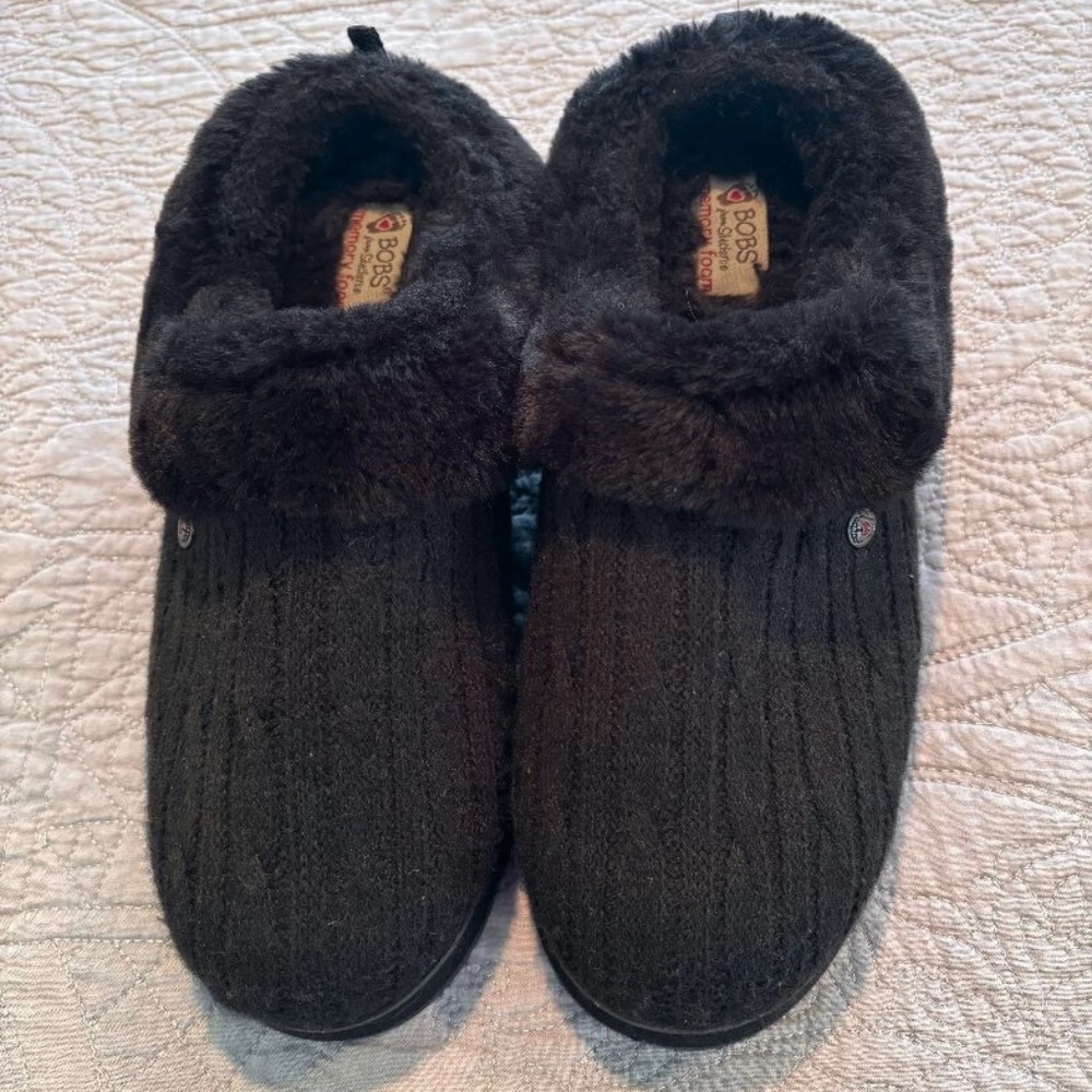 Skechers Bobs Black Slippers
